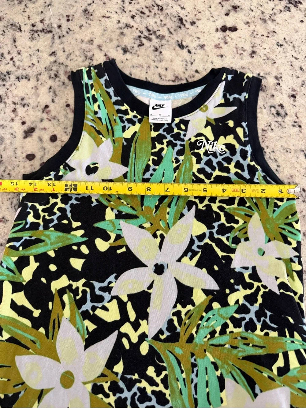 Nike Black Tropical Floral Sleeveless Dress